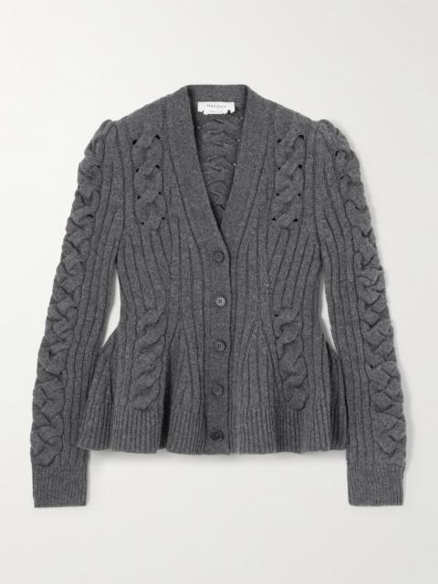 Alexander McQueen Cable-knit Wool And Cashmere-blend Cardigan