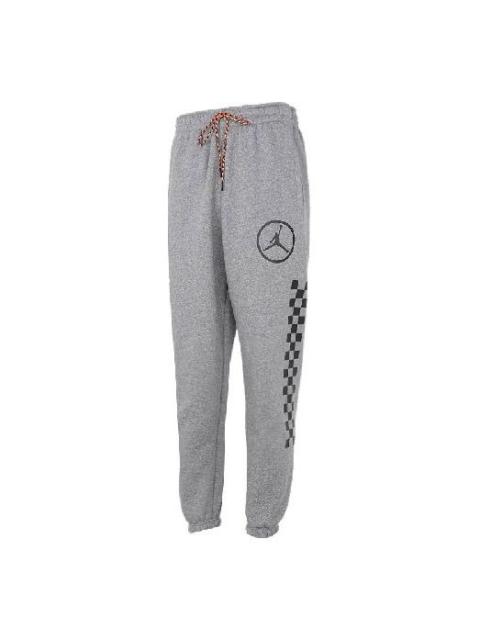 Jordan Men's Air Jordan Large Logo Casual Fleece Sports Pants/Trousers/Joggers Gray CV2980-091