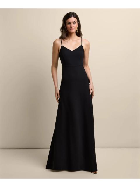 Brooks Brothers V-Neck Spaghetti Strap Gown
