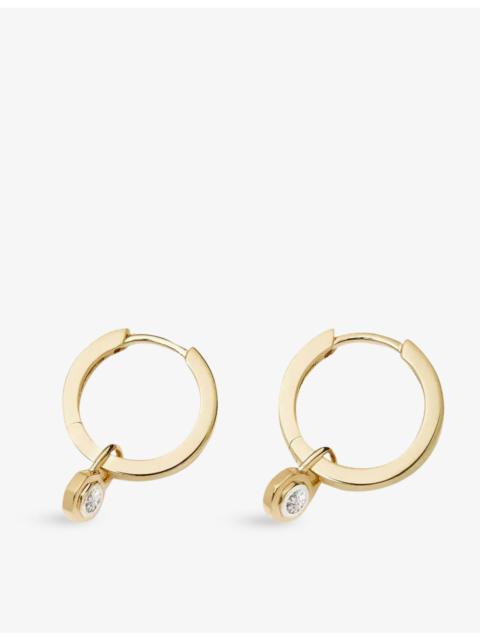 MISSOMA Lucy Williams 9ct Yellow Gold And Lab Grown Diamond Drop Huggies