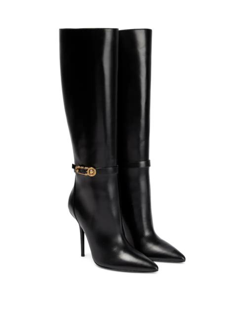 VERSACE Safety Pin leather boots