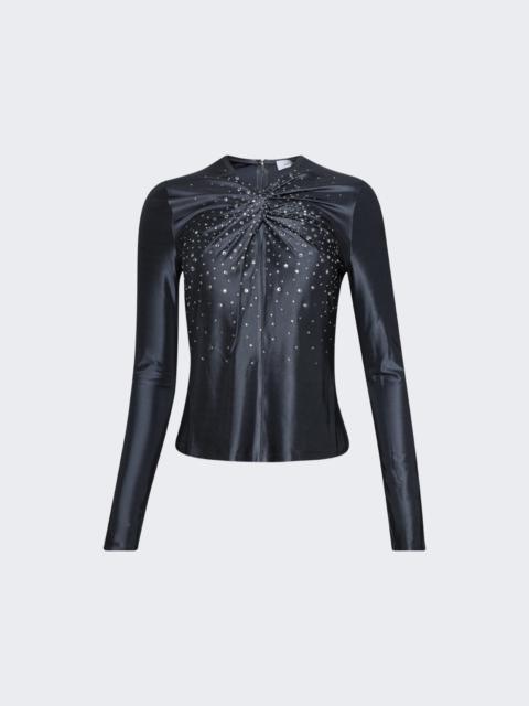 rabanne Embellished Long Sleeve Top Ardoise
