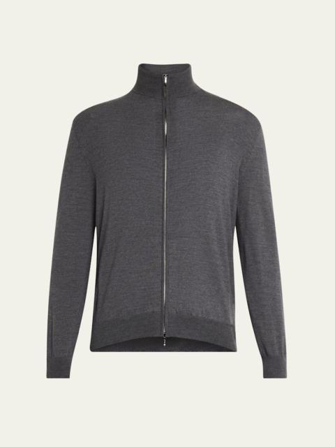 Loro Piana Men's The Gift Of Kings Wool Bomber Sweater