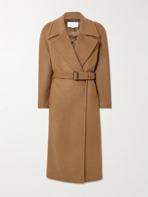 Stella McCartney Double-breasted belted wool coat Tan