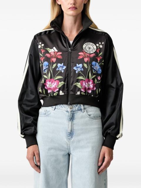 adidas x Farm floral-print cropped jacket