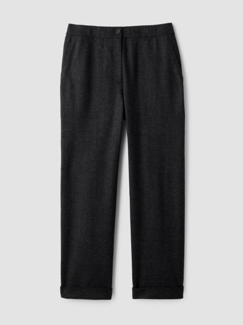 EILEEN FISHER Mélange Felted Wool Jersey Straight Cuffed Pant in Regenerative Wool