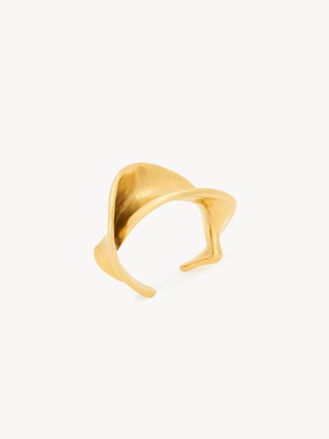 SAINT LAURENT WAVY CUFF IN METAL