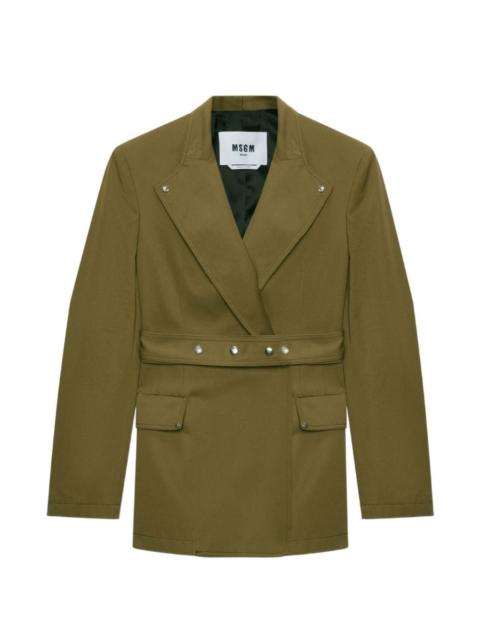 MSGM buttoned belted jacket