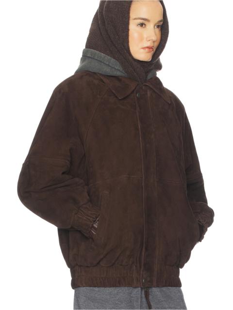 HELSA The Oversized Suede Bomber