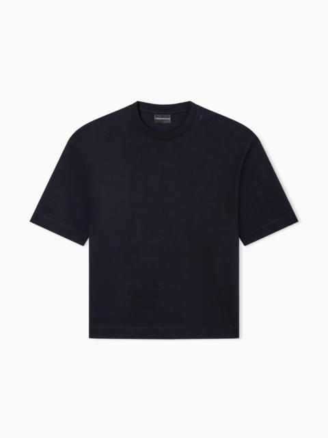 OVERSIZED T-SHIRT IN HEAVY JERSEY WITH MICRO EAGLE EMBROIDERY
