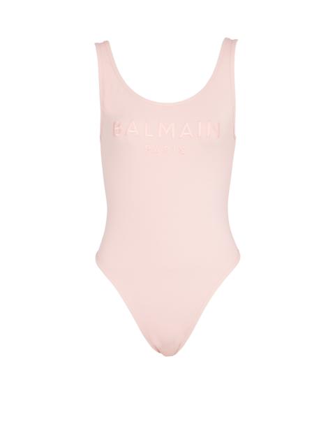 One-piece swimsuit with Balmain Paris embroidery