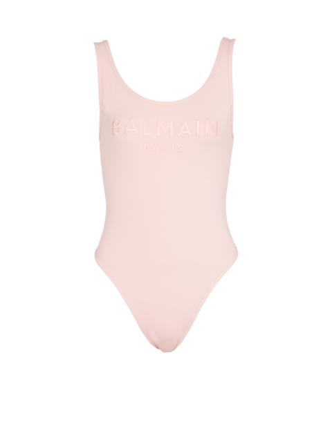 Balmain embroidered-logo one-piece swimsuit | farfetch