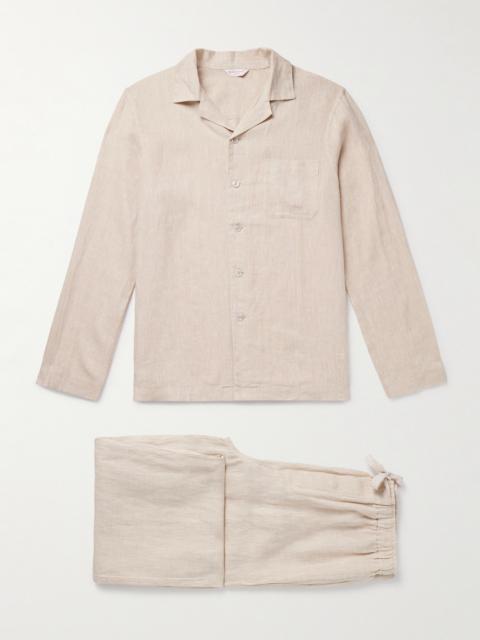 Derek Rose Sicily 1 Linen Pyjama Set