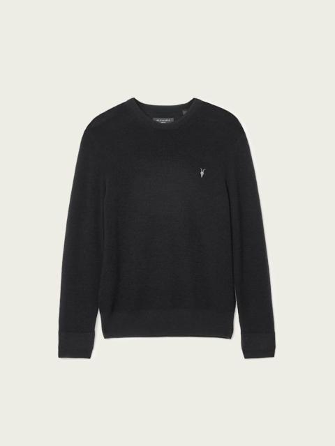 ALLSAINTS ASPEN WAFFLE TEXTURE CREW NECK RAMSKULL SWEATER