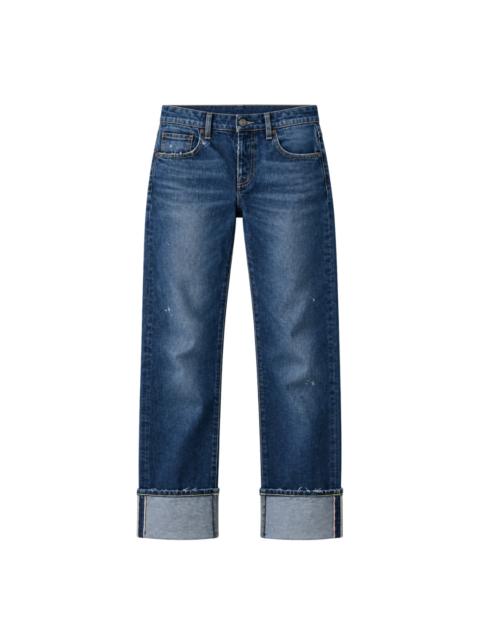 R13 Dalston Selvedge Cuffed Boy Straight