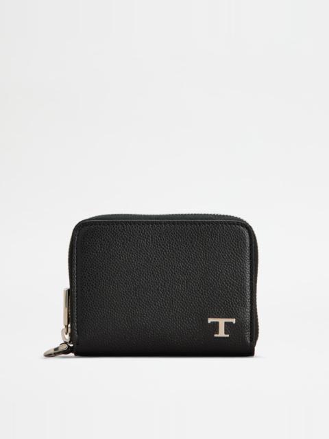 Tod's CREDIT CARD HOLDER IN LEATHER - GREEN