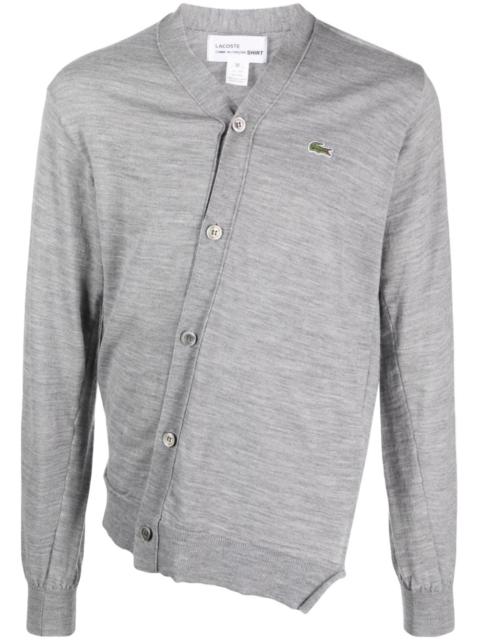 Comme Des Garçons x Lacoste asymmetric wool cardigan