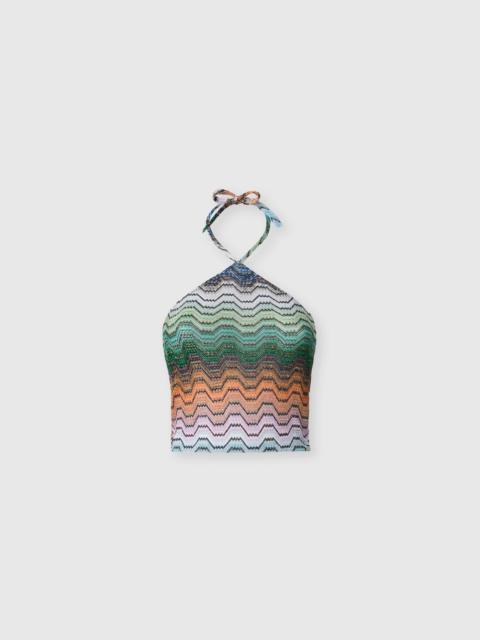 Missoni Top in viscose lamé with halterneck
