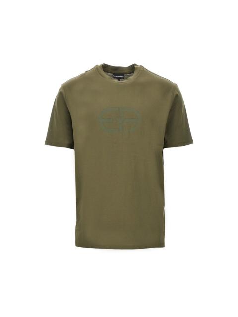 EMPORIO ARMANI LYOCELL-BLEND JERSEY T-SHIRT WITH LOGO PRINT