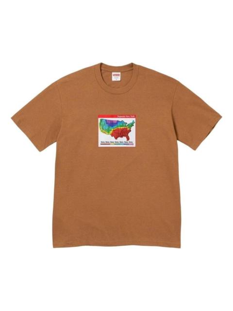 Supreme FW23 Week7 Weather T-shirt 'Brown' SUP-FW23-137