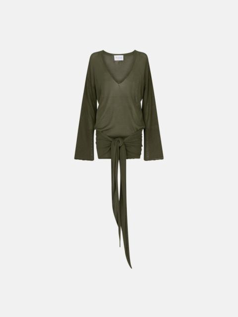 THE ATTICO DARK GREEN MINI DRESS