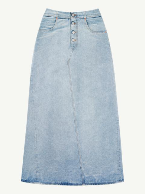 Long denim skirt