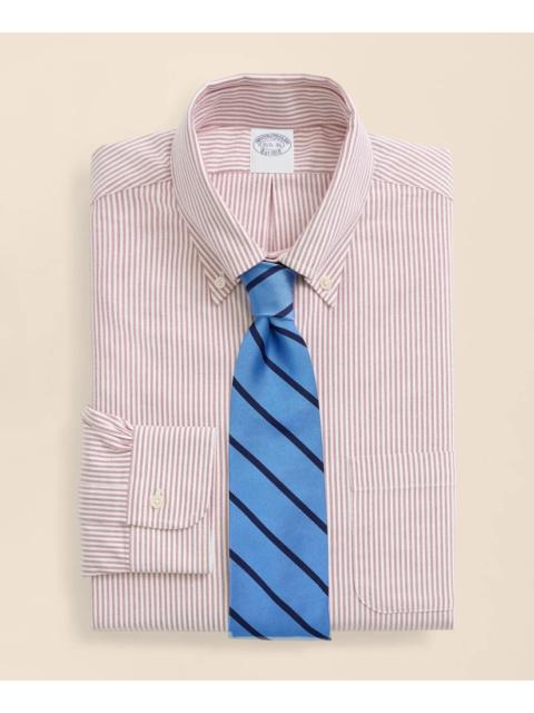 Brooks Brothers American-Made Oxford Cloth Button-Down Stripe Dress Shirt