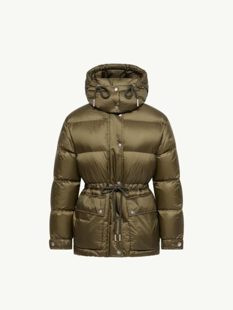 Moncler Sesie Hooded Mid-Length Down Jacket