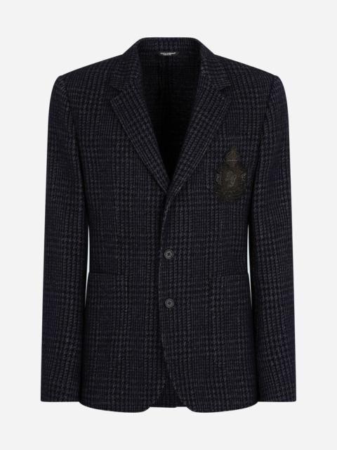 Dolce & Gabbana Check jersey Portofino jacket with patch