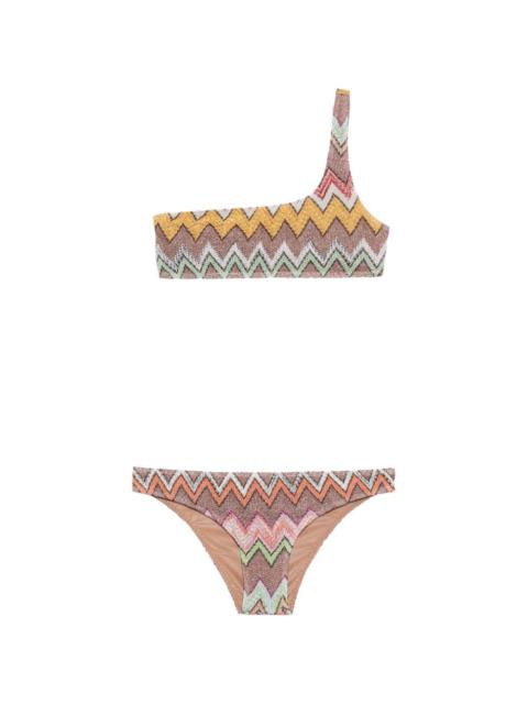 Missoni zigzag one-shoulder bikini