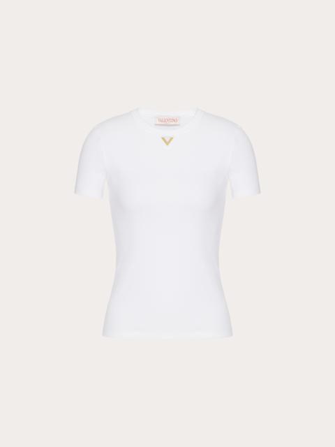 RIBBED COTTON T-SHIRT