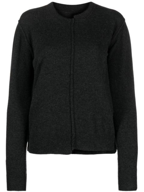 UMA WANG 수직 seamed cashmere 점퍼