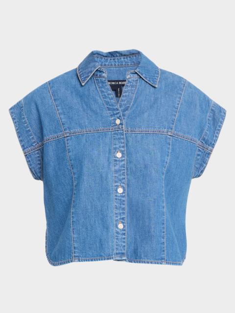 VERONICA BEARD Nestor Denim Button-Down Shirt