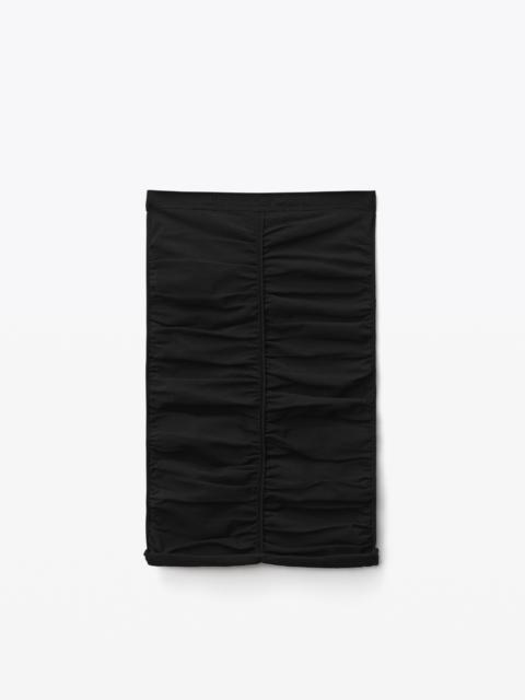 Alexander Wang RUCHED MIDI SKIRT IN STRETCH NYLON