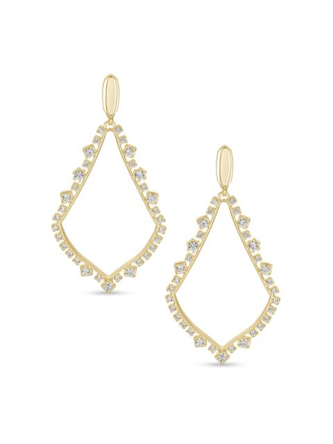 KENDRA SCOTT Sophee Crystal Clip-On Drop Earrings in Gold