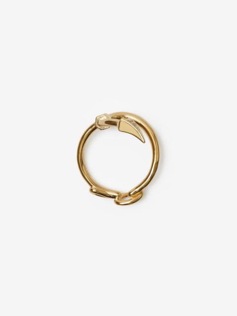 Burberry Gold-plated Hook Pavé Ring