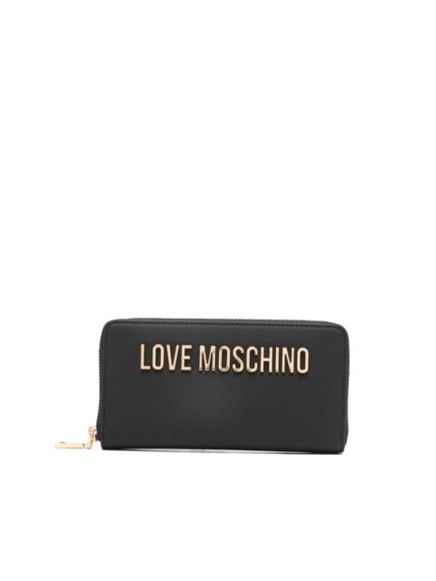 Moschino logo zip wallet