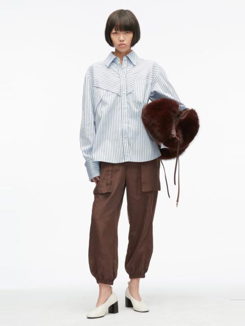 3.1 Phillip Lim Stripe Poplin Oversized Shirt