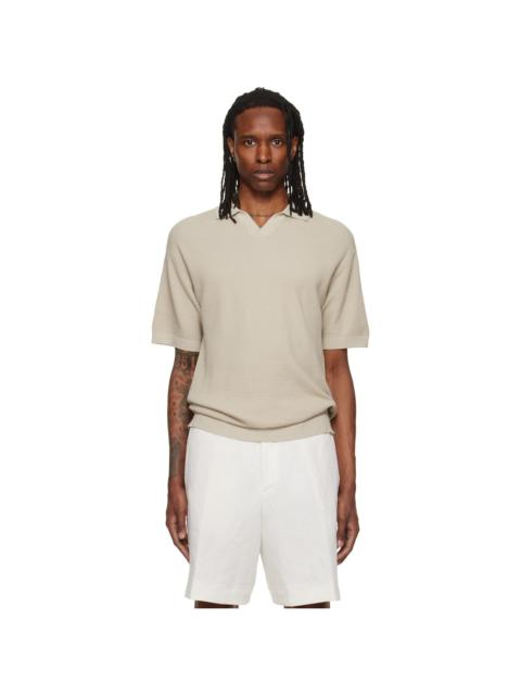 BOSS Beige Logo Patch Polo