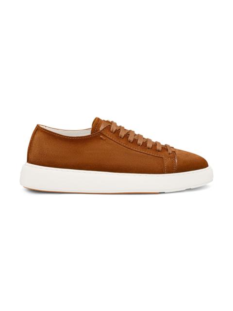 Santoni Men's orange suede sneaker