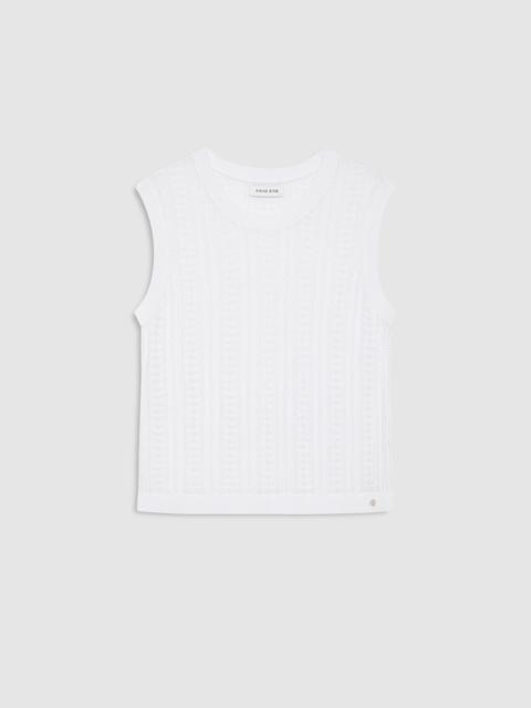 ANINE BING Moni Crop Tank - White