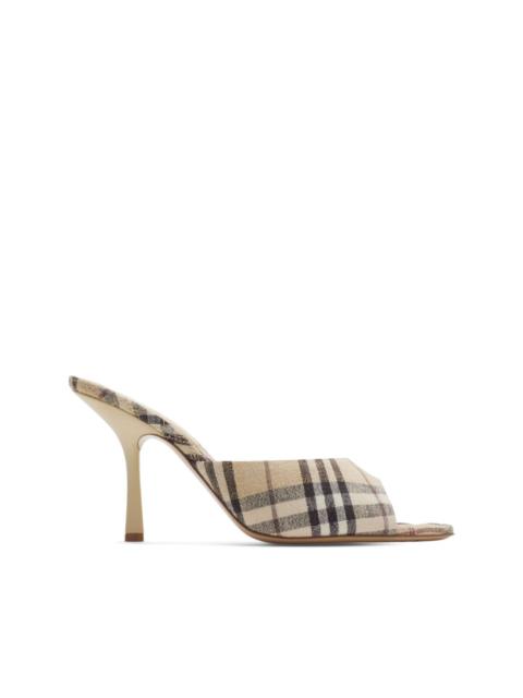 Burberry 90mm check-pattern mules