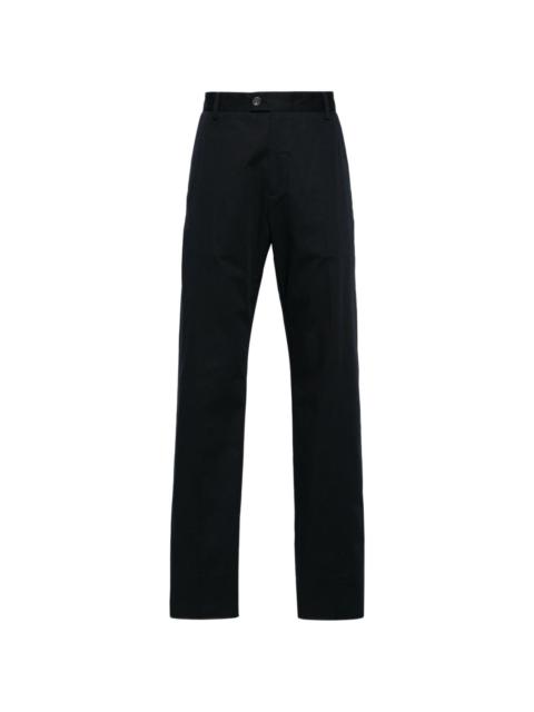 Alexander McQueen logo-trim cotton tailored trousers