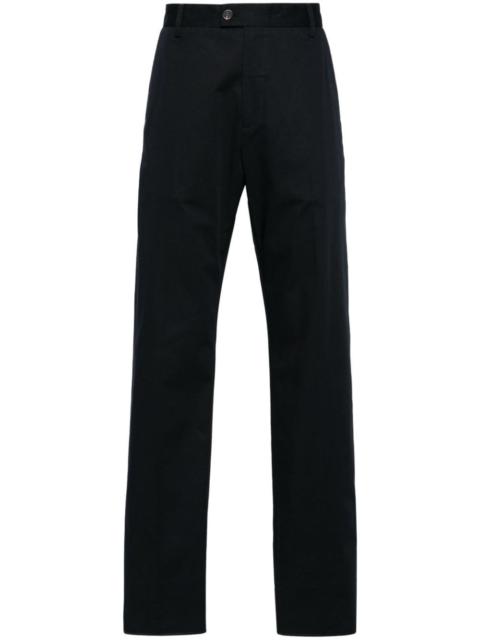 Alexander McQueen logo-trim cotton tailored trousers