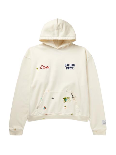 GALLERY DEPT. Studio Oversized Logo Embroidered Hoodie "Cream" GD137