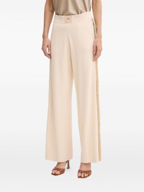 ELISABETTA FRANCHI side-stripe logo-patch trousers