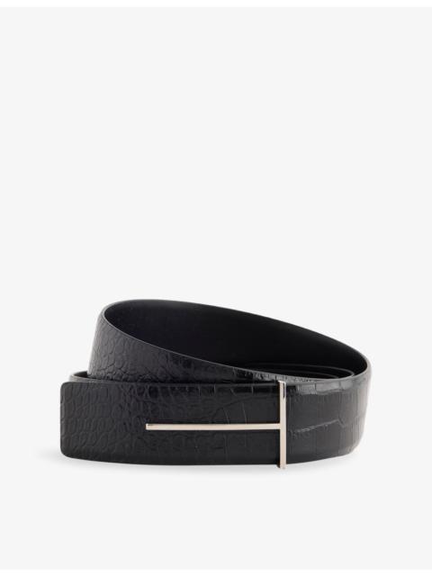 TOM FORD Slim-T Reversible Leather Belt