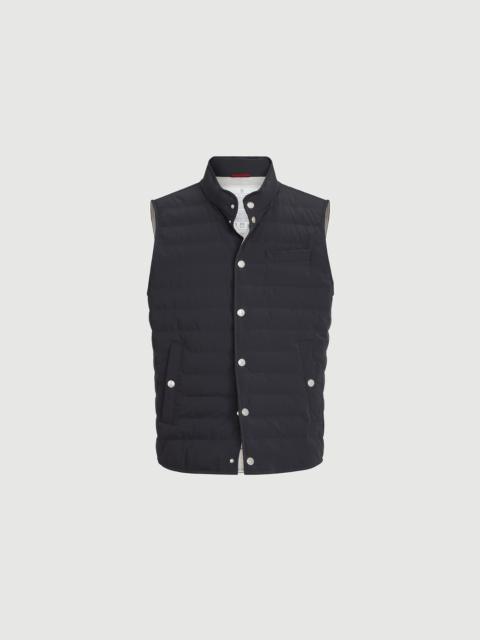 Brunello Cucinelli Bonded taffeta lightweight down vest