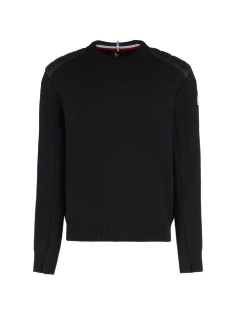 Moncler Grenoble quilted-shoulder sweater