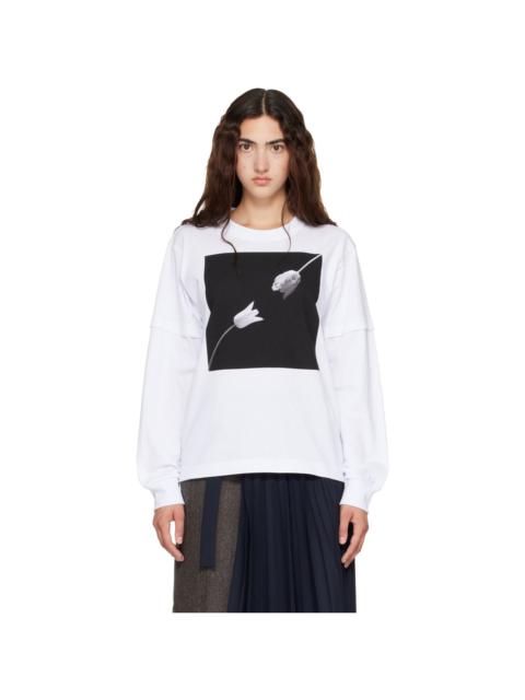 sacai White Robert Mapplethorpe Tulip Layered T-Shirt
